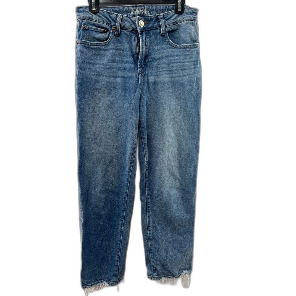 Rewash Blue Cotton High Rise Straight Ankle Jeans Women 9